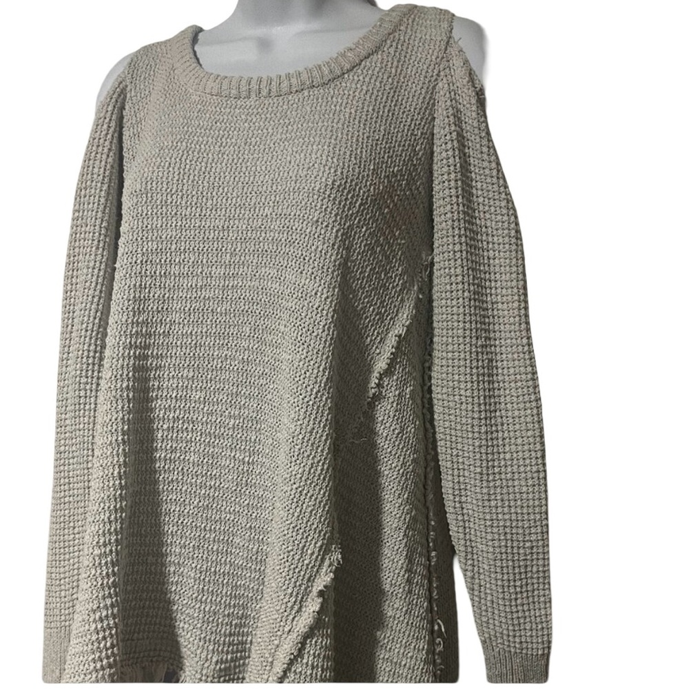 Stylish Ruby Moon Shoulder cut out sweater